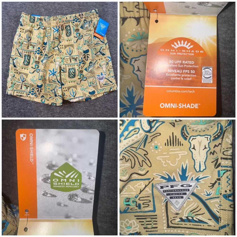 Columbia PFG Rambler Water Shorts Mens XXL Western Aztec Print Omni-Shade NEW